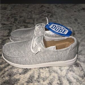 Women’s Hey Dude Light Gray Slip-On Shoes size 6 NWT